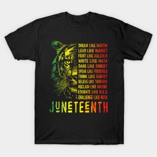 Juneteenth  Like Leaders Black History Women Men T-Shirt